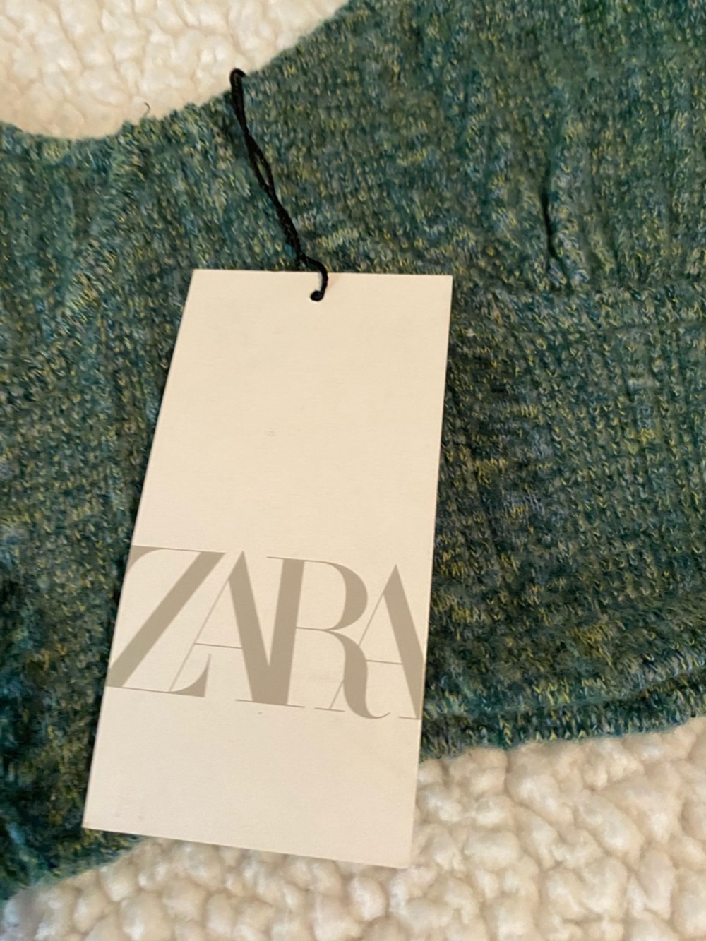 Zara Teal Marled Knit Bralette - Picture 4 of 7